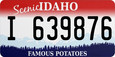 ID license plate I639876