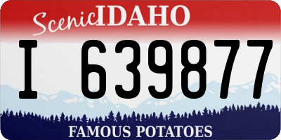 ID license plate I639877