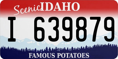 ID license plate I639879