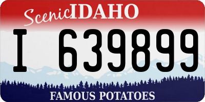 ID license plate I639899