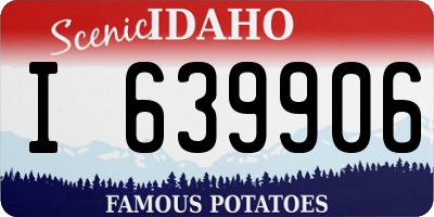 ID license plate I639906