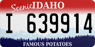 ID license plate I639914
