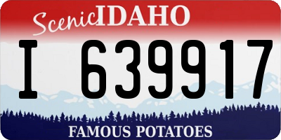 ID license plate I639917