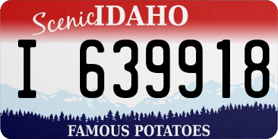 ID license plate I639918