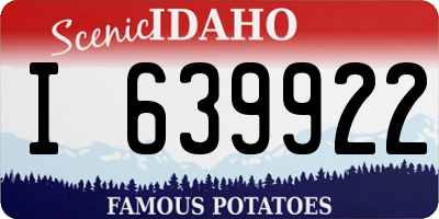ID license plate I639922