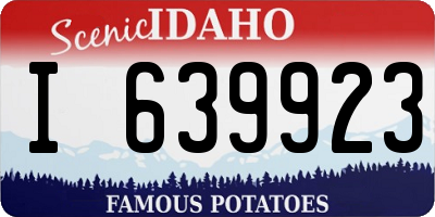 ID license plate I639923