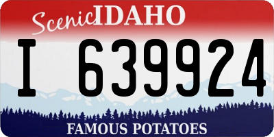 ID license plate I639924