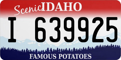 ID license plate I639925