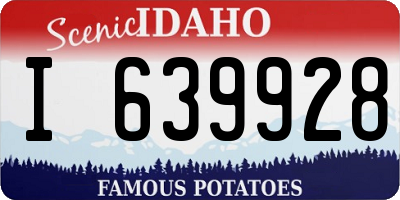 ID license plate I639928