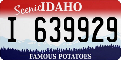 ID license plate I639929