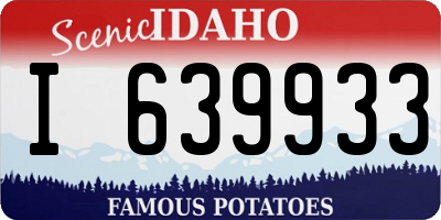 ID license plate I639933