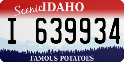 ID license plate I639934
