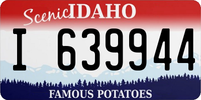 ID license plate I639944