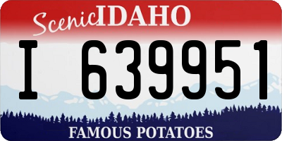 ID license plate I639951
