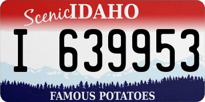 ID license plate I639953