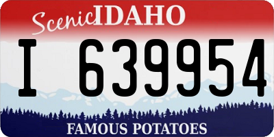 ID license plate I639954