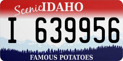 ID license plate I639956