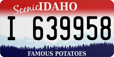 ID license plate I639958