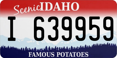ID license plate I639959