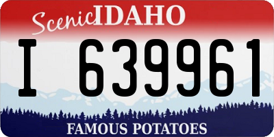 ID license plate I639961