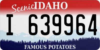 ID license plate I639964