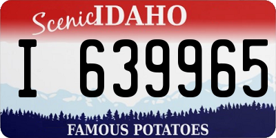 ID license plate I639965