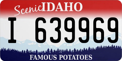 ID license plate I639969