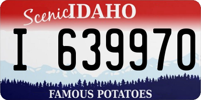 ID license plate I639970