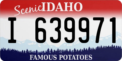 ID license plate I639971