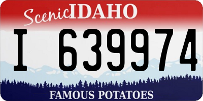 ID license plate I639974