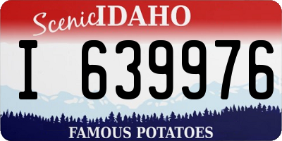 ID license plate I639976