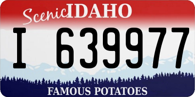 ID license plate I639977