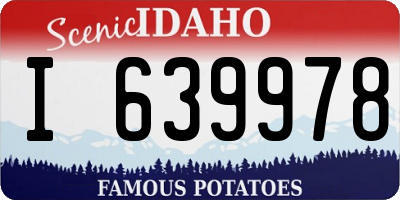 ID license plate I639978