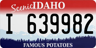 ID license plate I639982