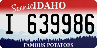 ID license plate I639986