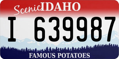 ID license plate I639987