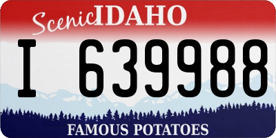 ID license plate I639988