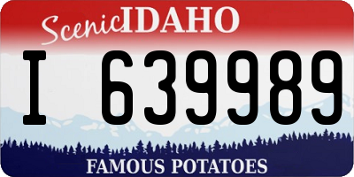 ID license plate I639989