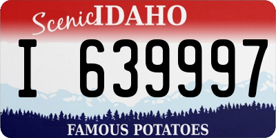 ID license plate I639997
