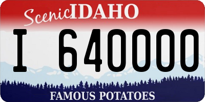 ID license plate I640000