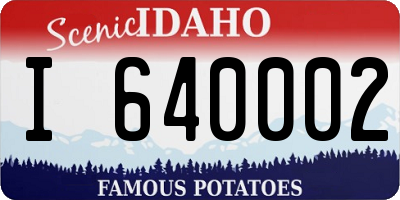 ID license plate I640002