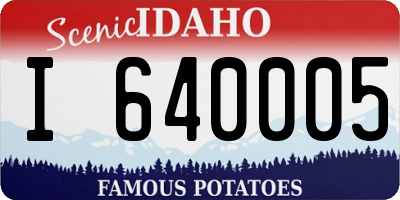 ID license plate I640005