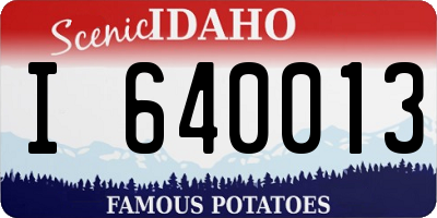 ID license plate I640013