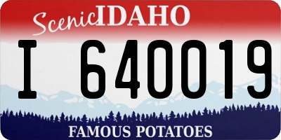ID license plate I640019