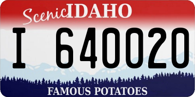 ID license plate I640020