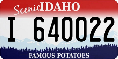 ID license plate I640022
