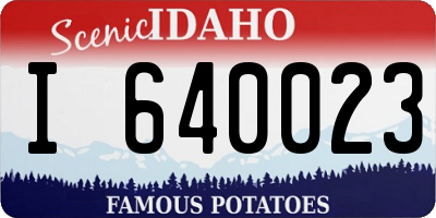 ID license plate I640023