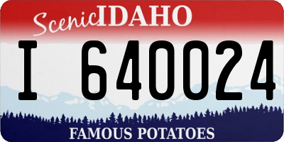 ID license plate I640024