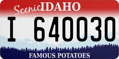 ID license plate I640030