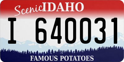 ID license plate I640031